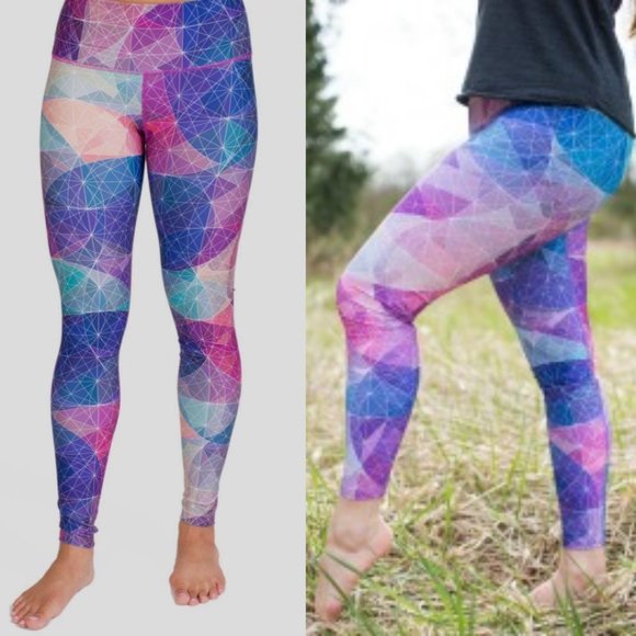 My Inner Fire Colorful Geometric Printed Recycled Polyester Leggings - Picture 1 of 6